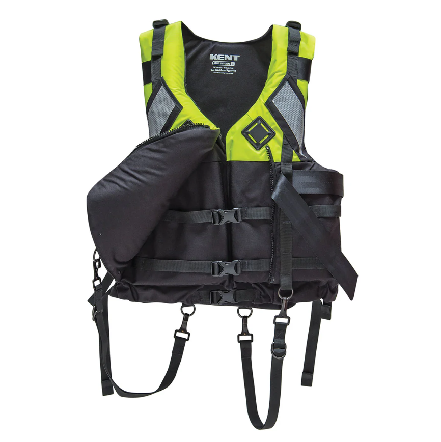 Kent Safety Swift Water Rescue Vest "SWRV" USCG Type V, ANSI Yellow, Adult Universal Size from GME Supply